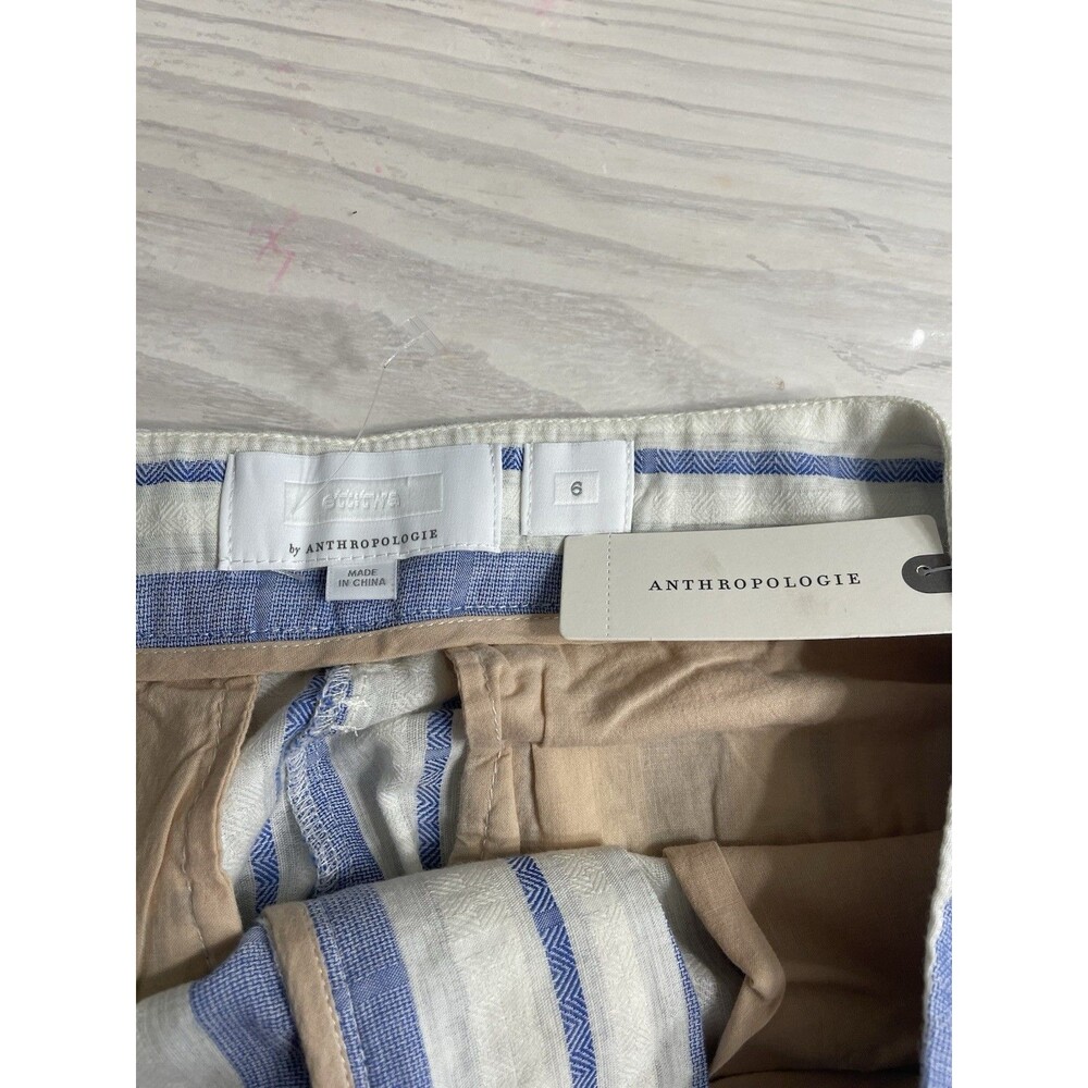 ett:twa By Anthropology Coastal Striped Pants NWT Size 6 - Picture 6 of 12